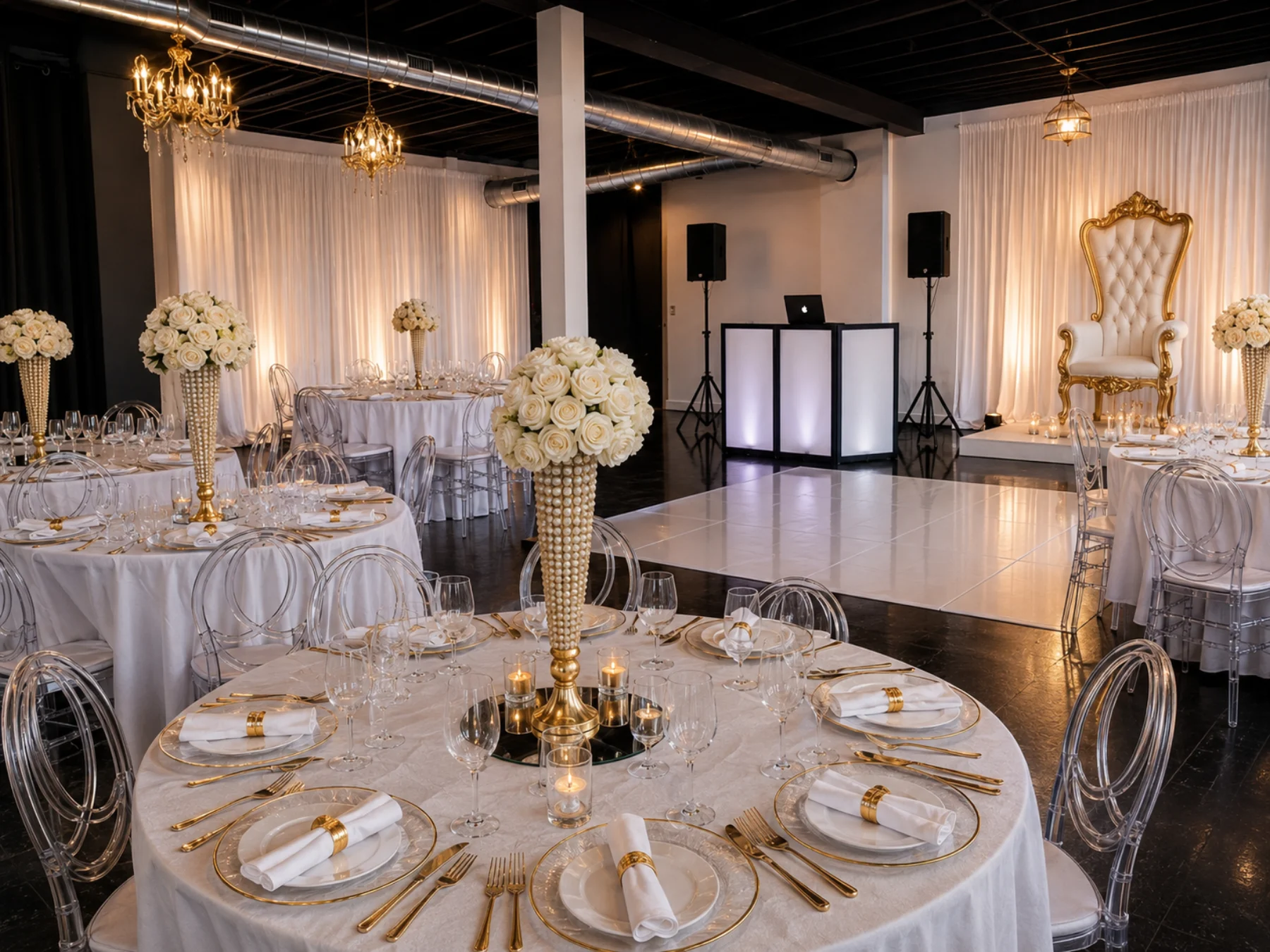 AAA Event Venue interior and event styling